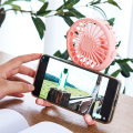 Pink Portable USB Rechargeable Silent Mini Fan 3 Speed Adjustable with Lighting Function for Car Seat Stroller. 