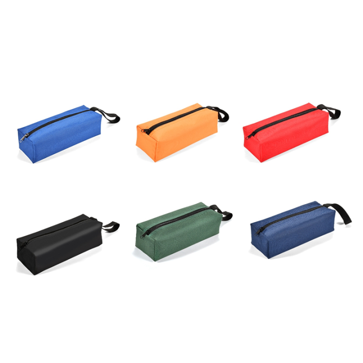 6 Pack Small Tool Pouch with Zipper, Waterproof Oxford Cloth Tool Bag Portable Tool Bag Organizer (9.8 X 3.3 X 2.7 Inch) Reusable