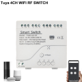 1 Piece Tuya Smart Switch WiFi Switch Module DIY Home Automation Module AC 85V-250V 4CH RF White for Alexa Home. 