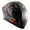 Axor Apex Venomous Black Grey Helmet | AXOR Apex ECE & DOT Certified Polycarbonate Helmet | Protective Wear For Riders. 