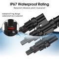 2 Pair Solar Male and Female MMMF+FFFM, 3 to 1 Branch Connectors IP67 Branch Connectors. 