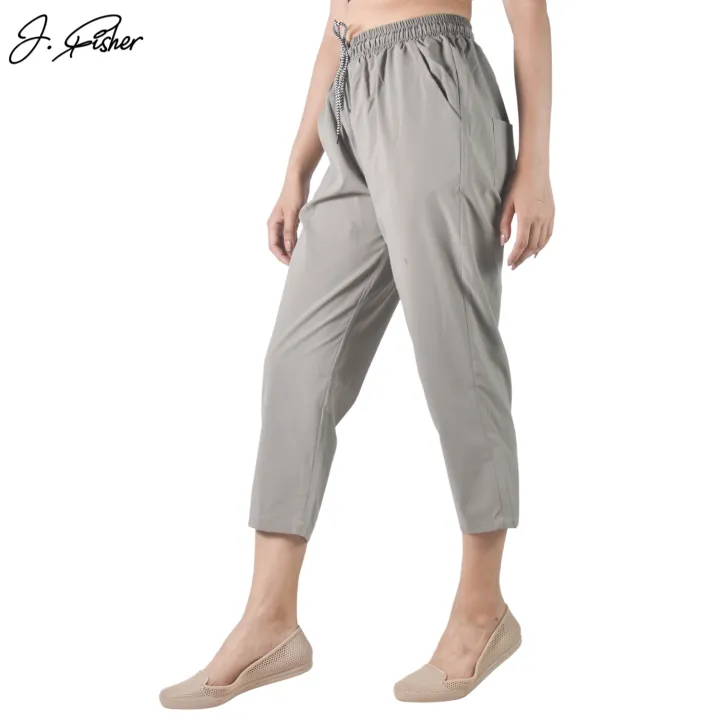 J.Fisher%20Stretchable%203/4%20Quarter%20Pant%20For%20Women%20-%20Grey%20%7C%20Multisize%20%7C%20Fashion%20%7C%20Quarter%20Pants%20For%20Women%20-%20Image%203