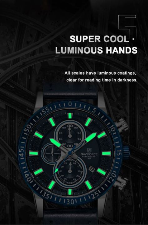 NAVIFORCE%20NF8003%20Watch%20Genuine%20Leather%20Business%20Waterproof%20Watch%20for%20Men%20Fashion%20Quartz%20Date%20Display%20Chronograph%20Relogio%20Masculino%20-%20Image%203