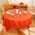 Portable Thickened Chinese New Year Table Cloth PEVA Oil-proof Tablecloth Waterproof Table Cover Home Decoration. 