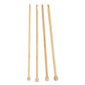 JAERBEE Natural Color Natural Bamboo Single Pointed Afghan Tunisian Crochet Hooks Needles 25.5Cm-25Cm Long,1 Set(12 Pcs/Set). 