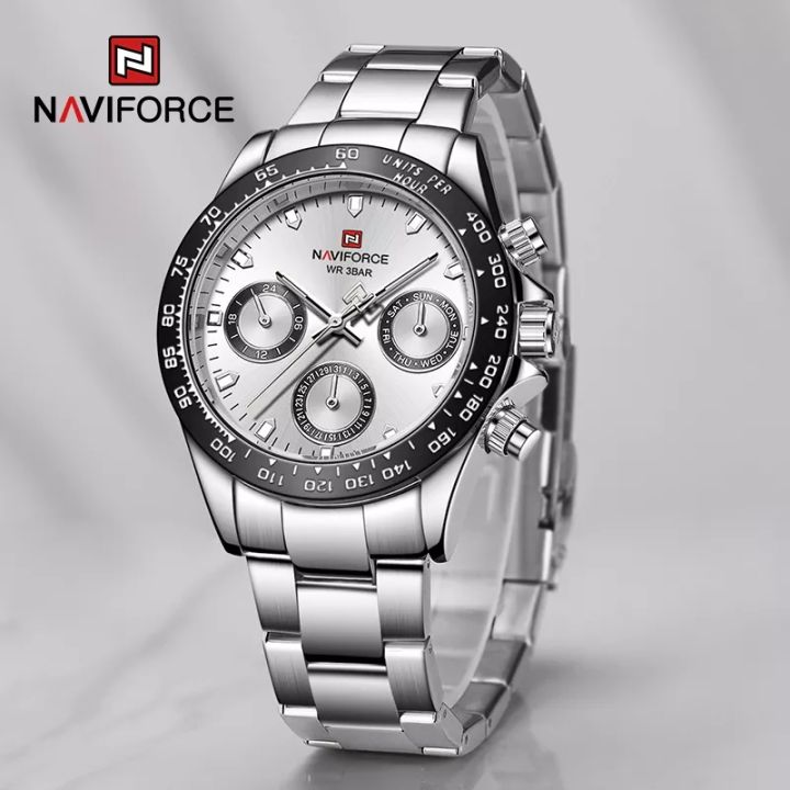 NAVIFORCE NF9193 Classic Business Luminous Multifunction Chronograph Stainless Steel Watch For WOMEN