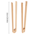 4 Pieces Magnetic Bamboo Toaster Tongs 8.7 Inch Wooden Kitchen Toast Tongs for Cooking, Natural Bamboo Kitchen Utensils. 