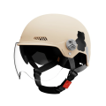AXK Motorcycle Open Face Helmet Sun Transparent Visor Wind Shield Dual Lens Adjustable Quick Release Buckle Stylish Half Helmet For Men Women 708-1A Bles Online. 