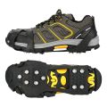 Outdoor Non-Slip Ice Snow Grips Cleat Crampons over Shoe/Boot Traction Cleat Slip-on Stretch Footwear Black (M). 