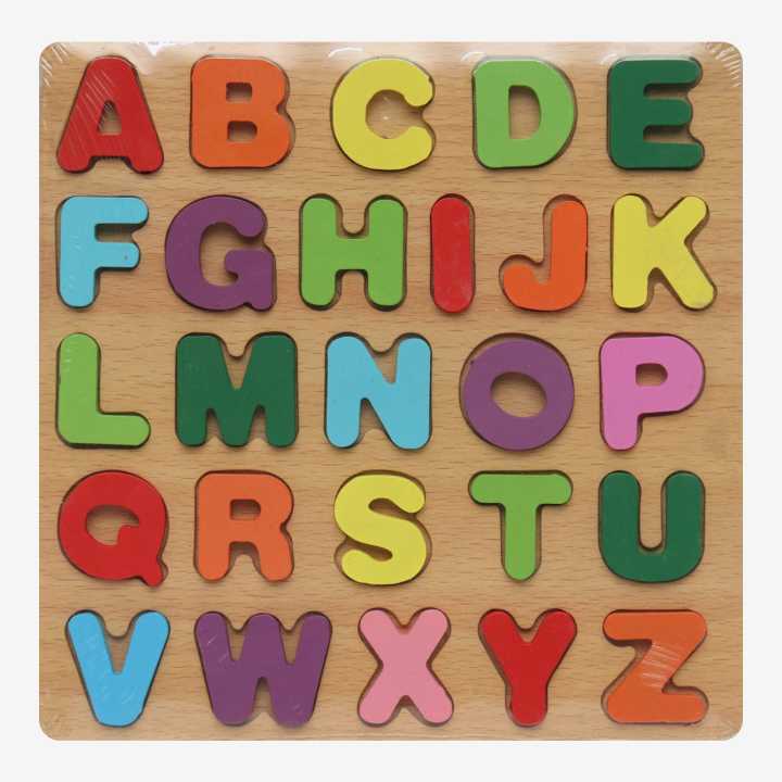 Wooden 26 Alphabetical Capital Letters Puzzle For Kids