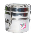 Small Famous Steel Tifin Steel Tiffin Box 2 Tie. 