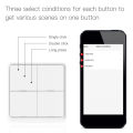 OUMERY 2X 4 Gang Tuya ZigBee Wireless 12 Scene Switch Push Button Controller Battery Powered Scenario for Tuya Devices. 