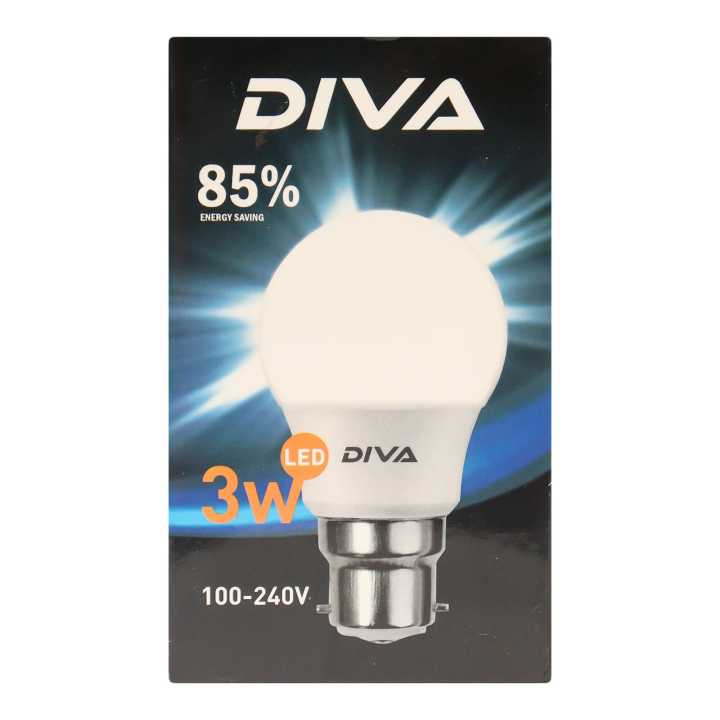 Diva White B22 3W Led Light Bulb