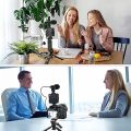 Vlogging Kit for Video Making | Mic | Mini Tripod Stand | LED Light TikTok Stand. 