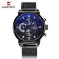 NAVIFORCE  Nf9068 Chronograph Date/Day Stainless Steel Mesh Strap Quartz Sport Watch Relogio Masculino For Men. 