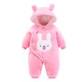 Jumpsuit Cute Baby Fleece Long Hooded Warm Infant Sleeve Romper Cartoon Girls Boys. 