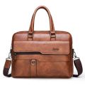 JEEP BULUO PU Leather Briefcase Bag Laptop Bag Travel Handbags Business Shoulder Bag for Men. 