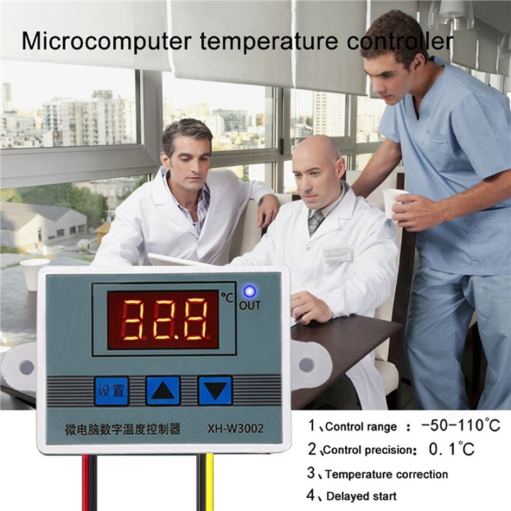 2X XH-W3002 Microcomputer Digital Thermostat 12V 120W with Probe Heat ...