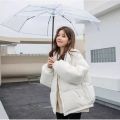 Portable Rain Umbrella Wind Resistant Simple Transparent Automatic Umbrella Wind Resistant Clear Folding Sun Umbrella Ladies. 