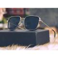 Polycarbonate Black Lens Uv400+ Sunglasses for Men - Silver Frame | Fashion Polycarbonate Lens Sunglasses For Men. 