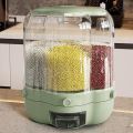 Grain Dispenser Rotating, Dry Food Dispenser with Six Grids Small size. 