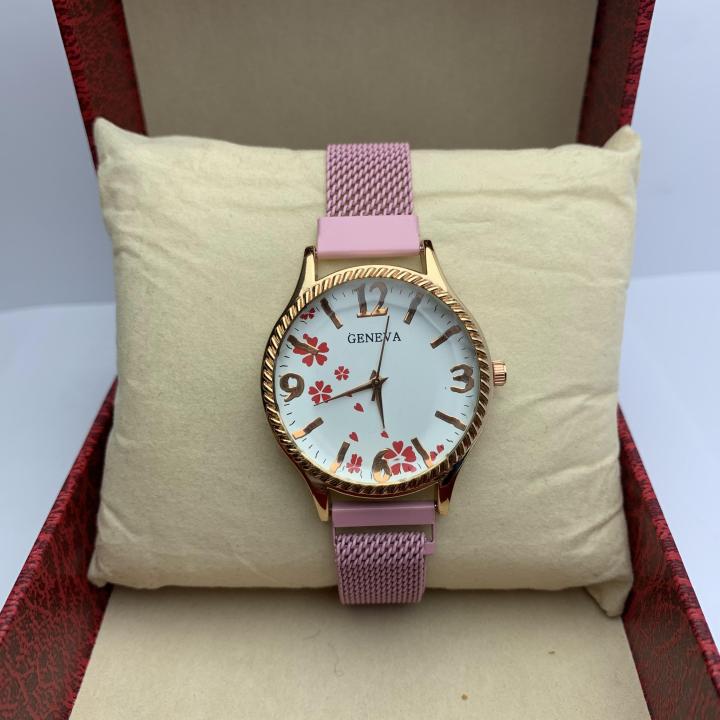 Ladies%20Watch%20%7C%7C%20Magnative%20%20Buckle%20Fashionable%20Pink%20Stainless%20Steel%20Fashionable%20Watch%20For%20Women%20%7C%7C%20-%20Image%202