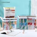 Portable Zipper Comic Book Storage Bag Transparent Handle Clear Pouch Dust Proof Stackable Collapsible Pouch Student. 