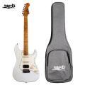 Jet Guitars JS 400 OW Roasted Maple Olympic White w/ Gigbag. 