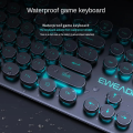 EWEADN  GX30 wired keyboard 104 (key) Column structure  ABS waterproof mechanical touch keyboard. 