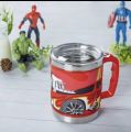 Hot Wheels Stainless Steel Mug Emboss Hot And Cold Coffee  Milk Tea Mug For Kids Cartoon Print Soft Rubber Design Cup  Different Embossed Cup. 