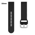 22mm Soft Silicone Watch Strap Band for Smart Watch -Black. 