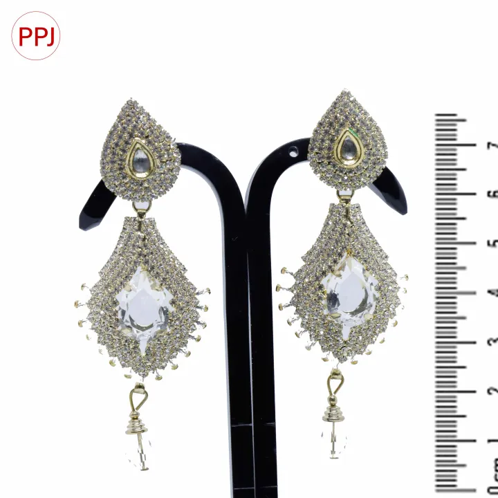 Ppj%20Collection%20Muyassar%20Gold%20Plated%20Autum%20Falls%20Earring%20White%20And%20Orange%20Earring%20For%20Women%20-%201%20Pair%20-%20Image%204