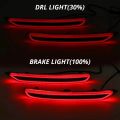 LED Rear Bumper Reflector Tail Light for Forester Black Lens. 