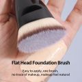Asinrn ERosIon MAANGE 1/2PCS Flat Top Foundation Makeup Brush for Liquid Blending Powder Blush Brush Soft Brtisle Portable Cosmetic Makeup Tool. 