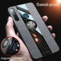 Lenuo For Realme 5 Pro Case Luxury Bracket Ring Phone Case Soft TPU Leather Back Cover. 