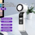 Large Air Volume 199-Speed Mini Handheld Turbo Fan Fast Cooling Adjustable Outdoor Portable Fan Rechargeable Powerful Ice Sensation Hurricane Fan Cooling Tools. 