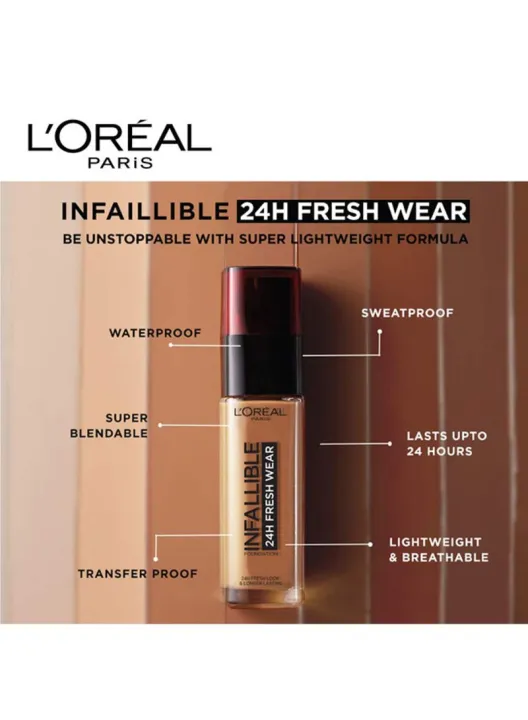 Loreal%20Paris%20-%20Infiaillible%2032h%20Fresh%20Wear%20Foundation%20-%20220:%20Sable%20-%20Image%206