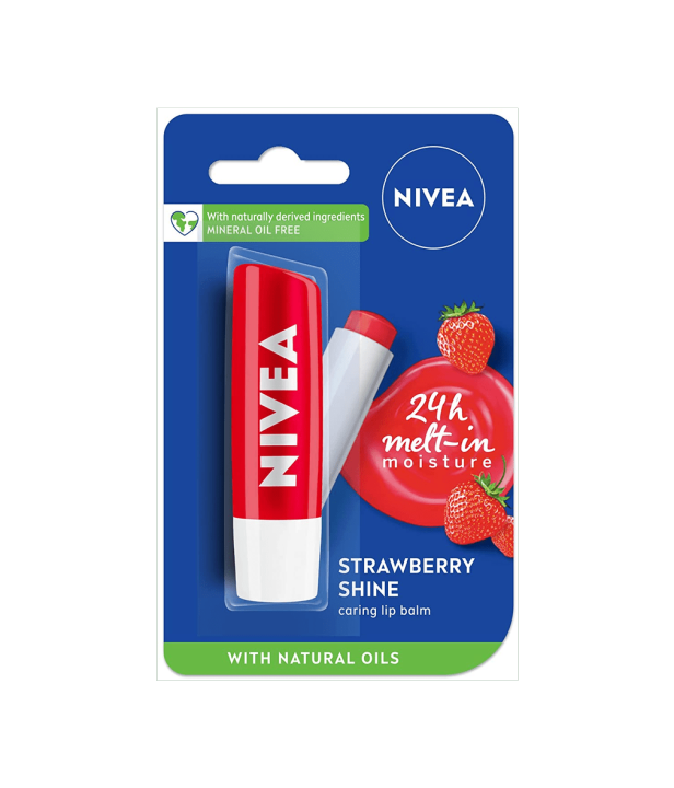 Nivea Fruity Shine Strawberry Lip Balm, 4.8g