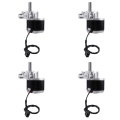 Fullhaodd 4X 250W 24V 75Rpm Low Speed Brush Motor, 44mm Longer Shaft, Shaft Diameter 17mm , Wheel Chair DC Gear Brushed Motor. 
