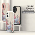 FELMYST for Realme C11 2021 C20 C20A Back Cover PU Leather Street Pattern Soft Silicone Edge Phone Case. 