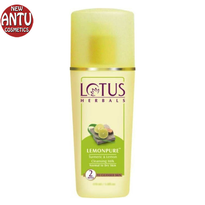 Lotus Herbals LemonPure Turmeric & Lemon Cleansing Milk for Normal to Dry Skin - 170 ml