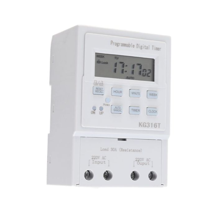 Intelligent Timer Smart Home Microcomputer Digital Timer Switch 30A AC 220V Programmable ...