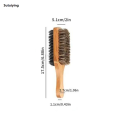 Sutuiying 1pc Double Sided Beard Brush Shaving Brush Wooden Whisker Comb Wood New High Quality Beard Brush Styling Brush Cleaning Hair Tools. 