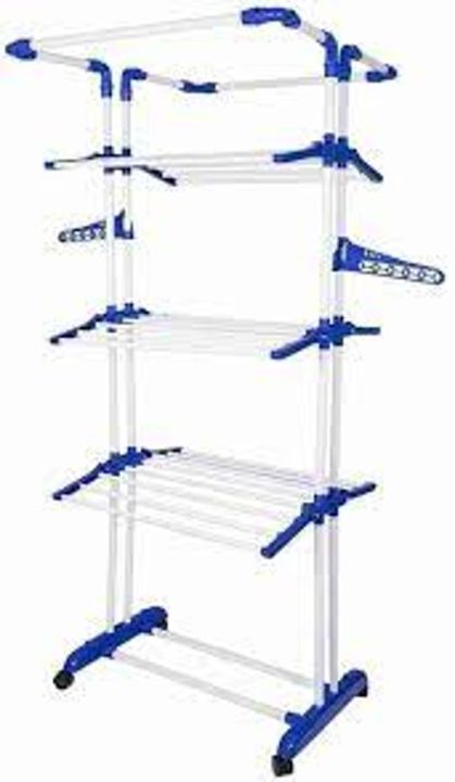 Carbon%20Steel,%20Plastic%20Floor%20Cloth%20Dryer%20Stand%20-%20Image%203