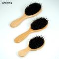 Sutuiying Natural Bamboo Comb Boar Bristle Hair Brush Portable Wooden Air 2025 New Cushion Comb Scalp Detangler Haircomb Salon Styling Hair Tools. 
