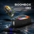 (New Launch) Ultima Boombox 130 Karaoke Speaker With UHF Microphone | 120W Output With 3 Equalizer Modes | Ultima Supreme Sound |Dazzling RGB LED Light | Up to 10 Hrs Playtime | Volume Slider | USB/AUX/Bluetooth/ TF Card/ Super Fast Charging. 
