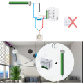 OUMERY 2X Tuya Smart Life WiFi 433Mhz Blind Curtain Switch with RF Remote for Electric Roller Shutter Control, 1RC 1RE. 