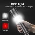 【2025 Version】 Super Powerful LED Flashlight White Laser XHP70 Rechargeable Torch High Power Flashlights COB Light Tactical Waterproof Lantern. 