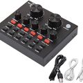 V8 Portable Audio Mixer Interface For Live Streaming / Recording. 