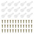 NCANRUI 50 Pairs Glass Retainer Clips Kit Cabinet Glass Clips 4Mm Plastic Doors Clips with Screws for Fixing Glass Cabinet Doors. 